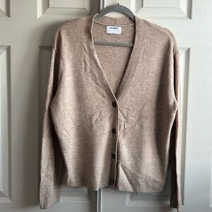 Old Navy Women's Button Down Tan Cardigan Sweater Size Medium